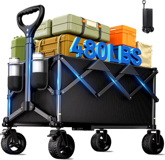 Heavy-Duty Collapsible Wagon with 480LBS Capacity